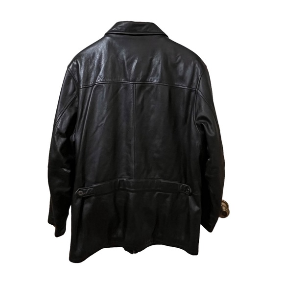 Vintage M. Julian Wilsons Black Leather Jacket Men Sz Large Thinsulate Lined - Picture 5 of 10
